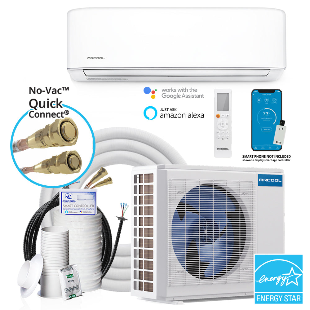 MRCOOL DIY 4th Gen E Star 12k BTU Ductless Mini-Split Heat Pump Complete System 115V/60Hz